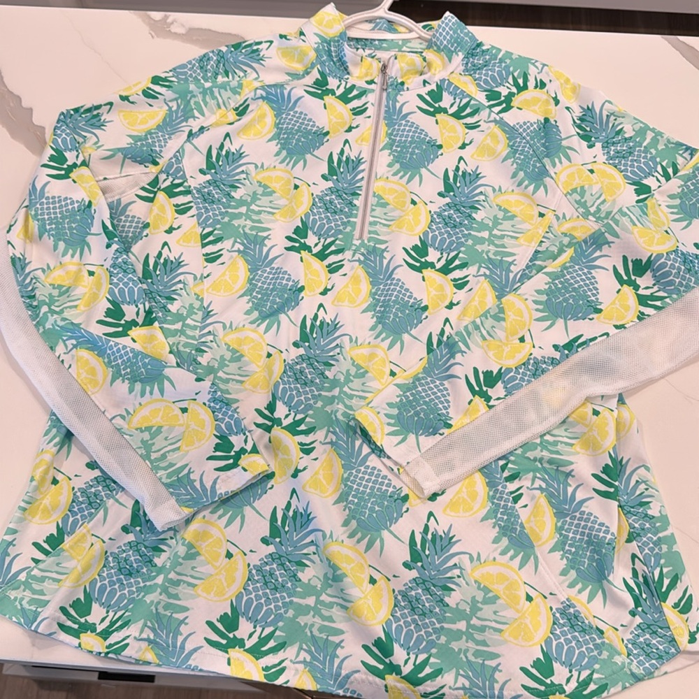Golf / pickle ball top Pebble Beach Floral Print Quarter Zip
Pull Over XXL